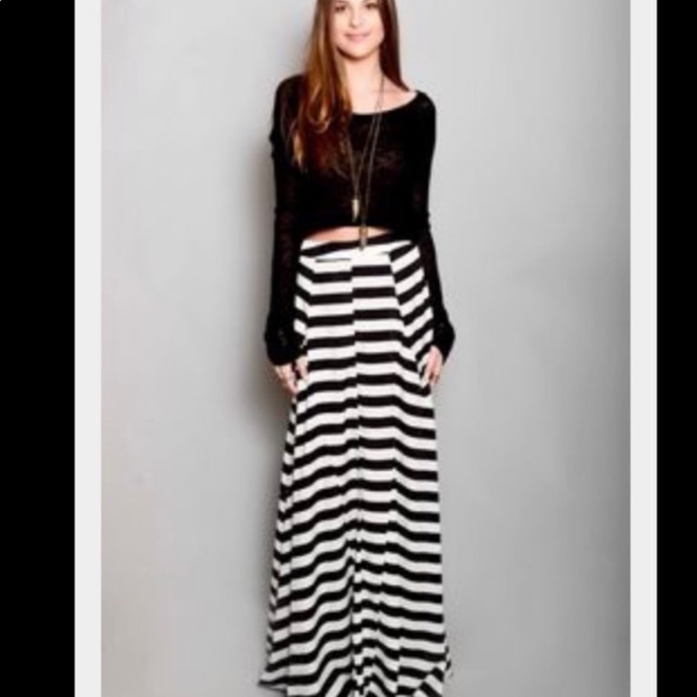NWT Show Me Your Mumu Striped Maxi Skirt